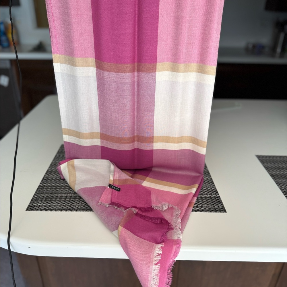 Talbots Pink and Cream Scarf